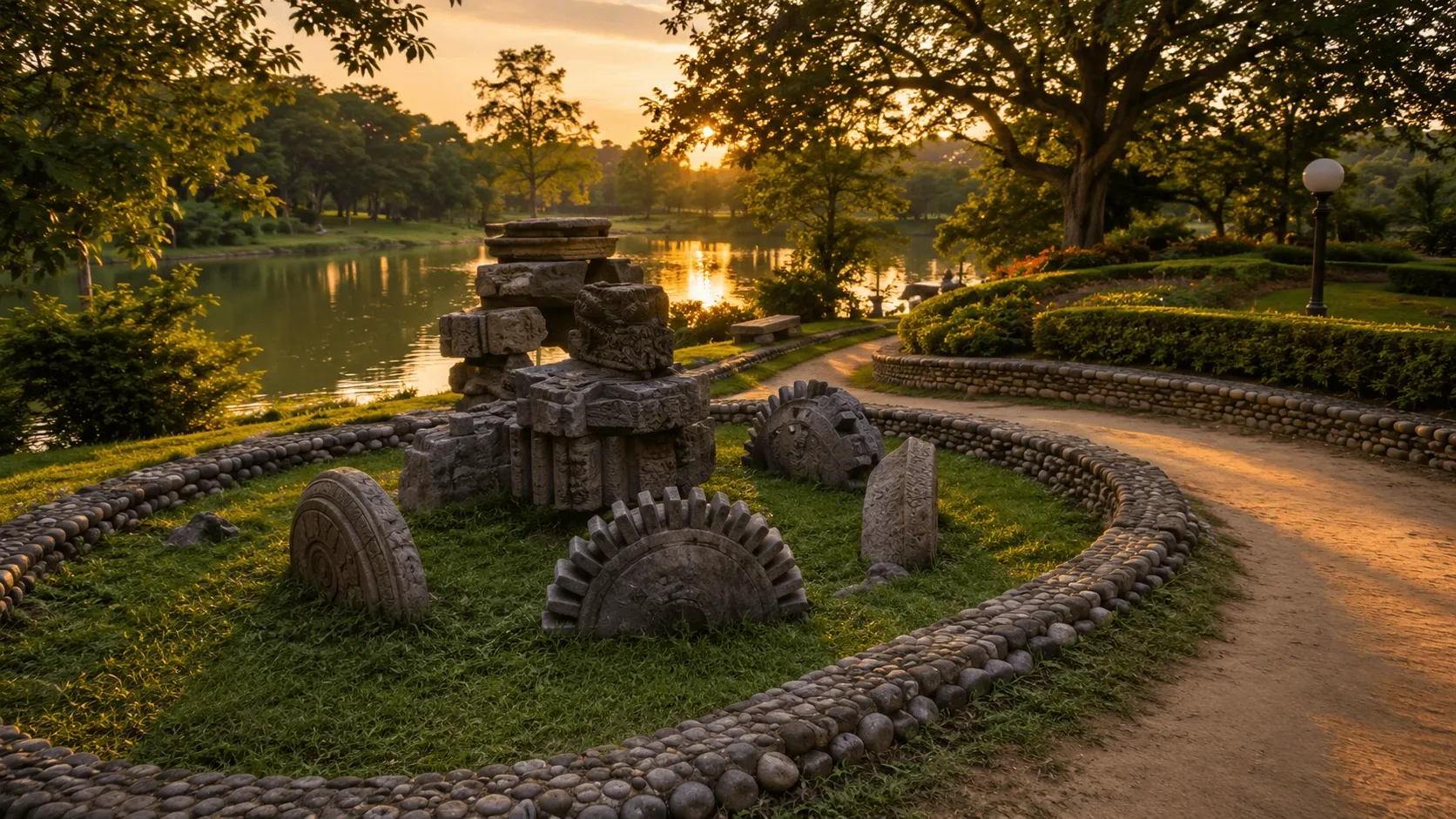 Open park landscape